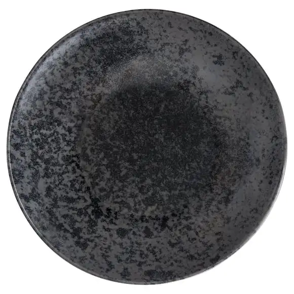 Tallrik Sandstone Black rund djup 24cm Bauscher