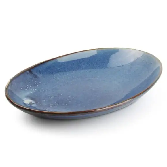 Tallrik Nova Blue oval djup 30x21cm Fine2Dine