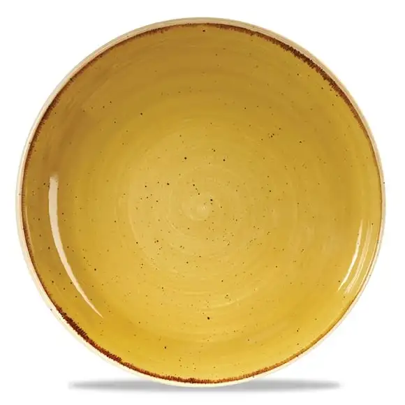 Tallrik Stonecast djup 24,8cm mustard Churchill
