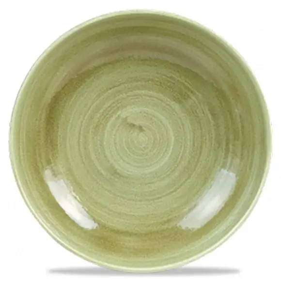 Tallrik Stonecast djup 24,8cm patina burnished green Churchill