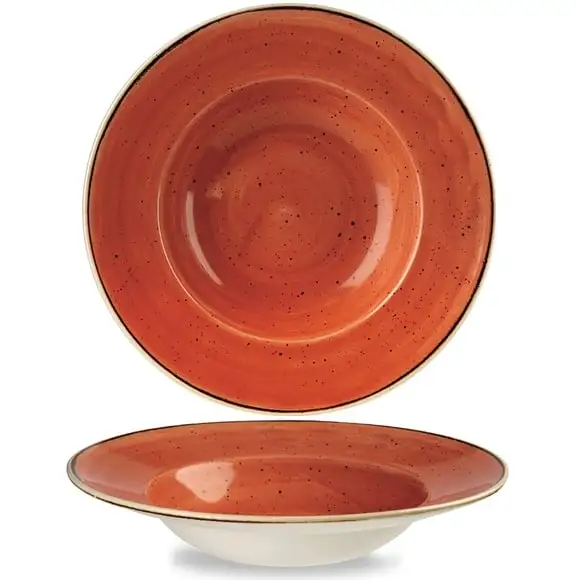 Tallrik Stonecast djup 28cm spiced orange Churchill