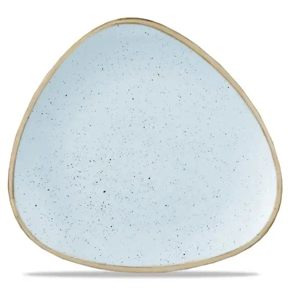 Tallrik Stonecast trekantig 19cm duck egg blue Churchill