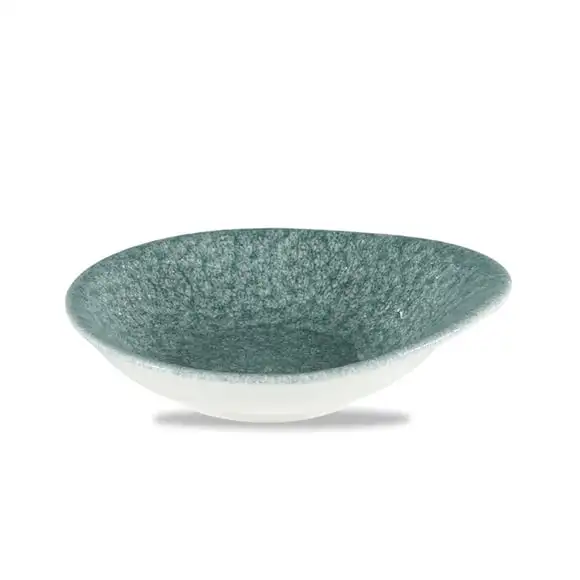 Skål Raku rund 17cl topaz blue Churchill