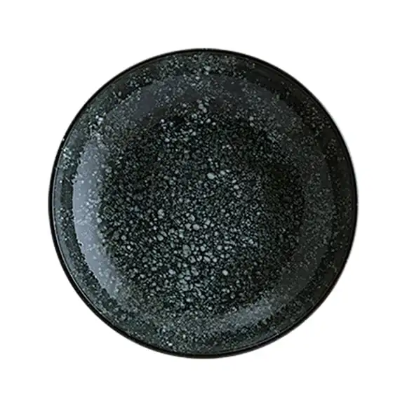 Tallrik Cosmos Black Bloom djup utan bräm 25cm Bonna