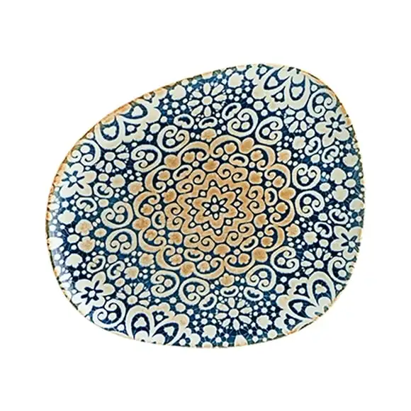 Tallrik Alhambra flat organisk form 33cm Bonna