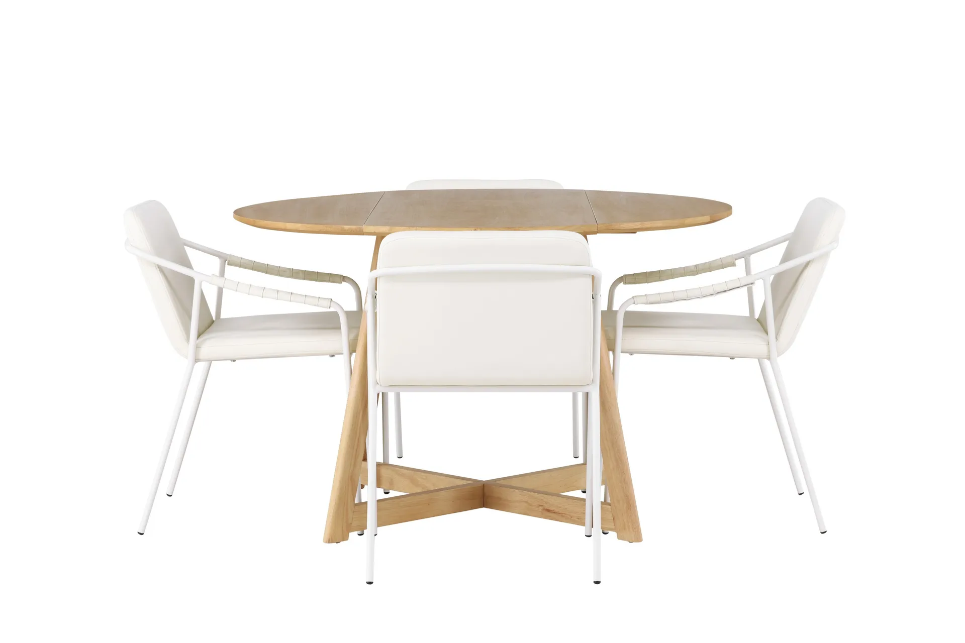 Yakidon Matgrupp 120 cm Rund med 4 Tvista stolar