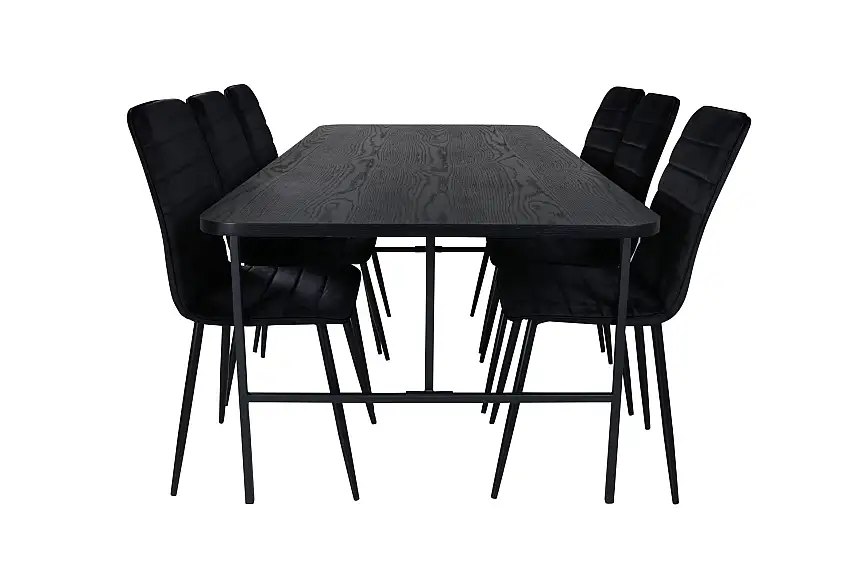 Uno Matgrupp 200 cm Rektangulär med 6 Windu Lyx stolar