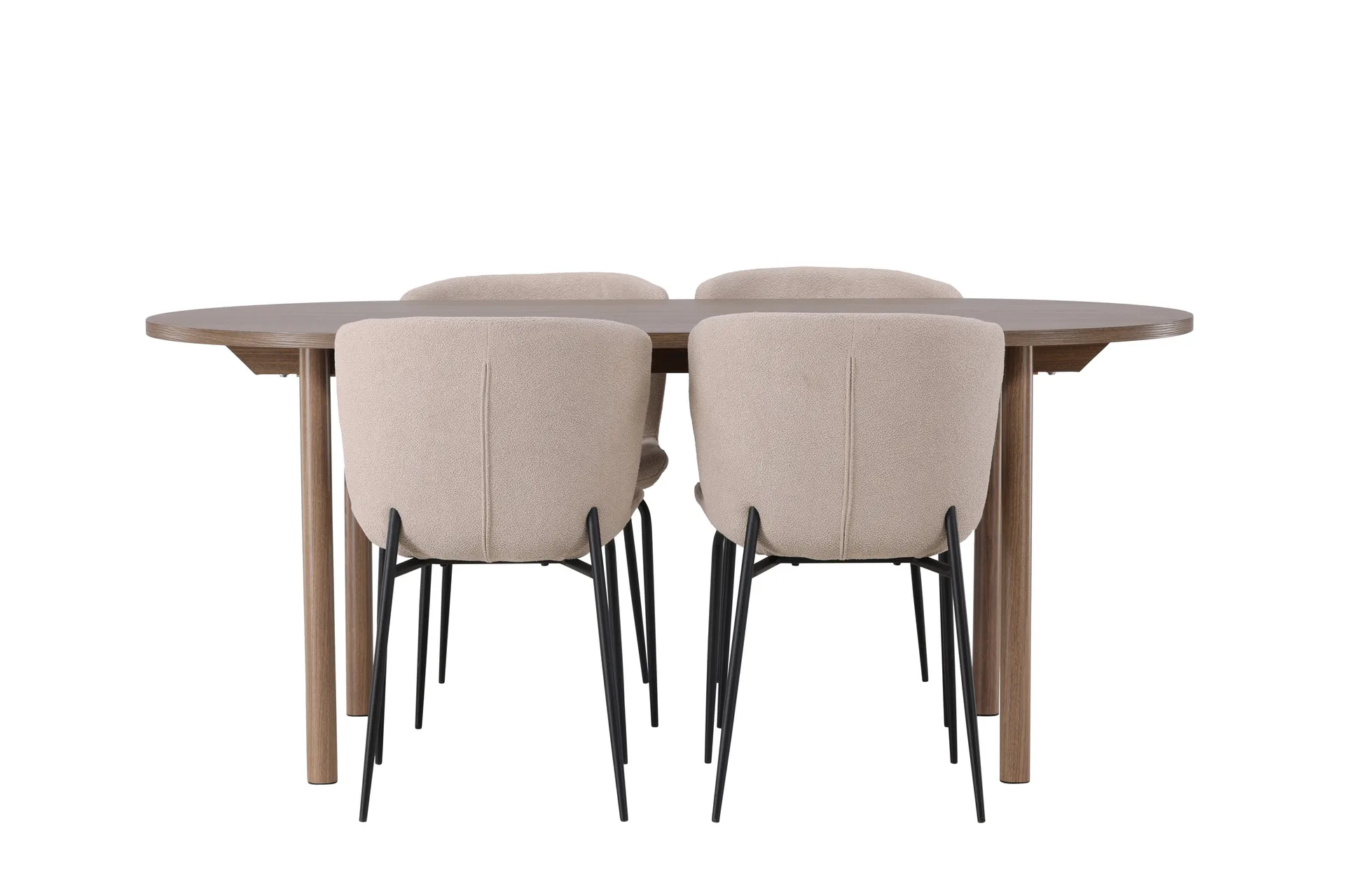 Andy Matgrupp 180 cm Oval med 4 Modesto stolar