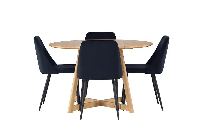 Yakidon Matgrupp 120 cm Rund med 4 Night stolar