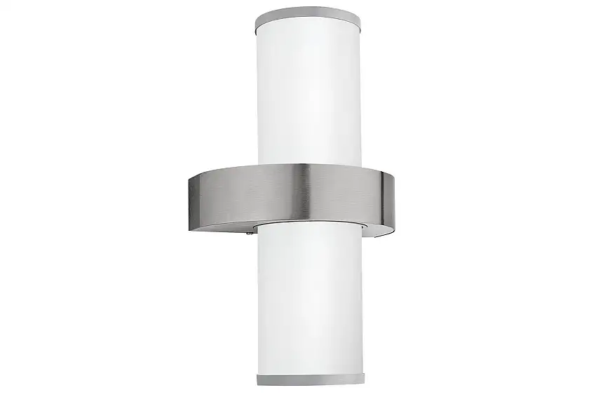 Eglo Vägglampa Utebelysning Eglo Beverly Silver/Vit