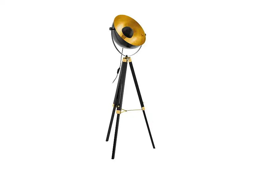 Eglo Golvlampa Eglo Covaleda Svart/Mässing/Guld