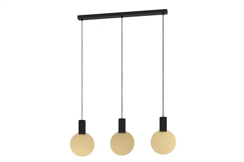 Eglo Takpendel Eglo Sarona med 3 Lampor Svart/Guld