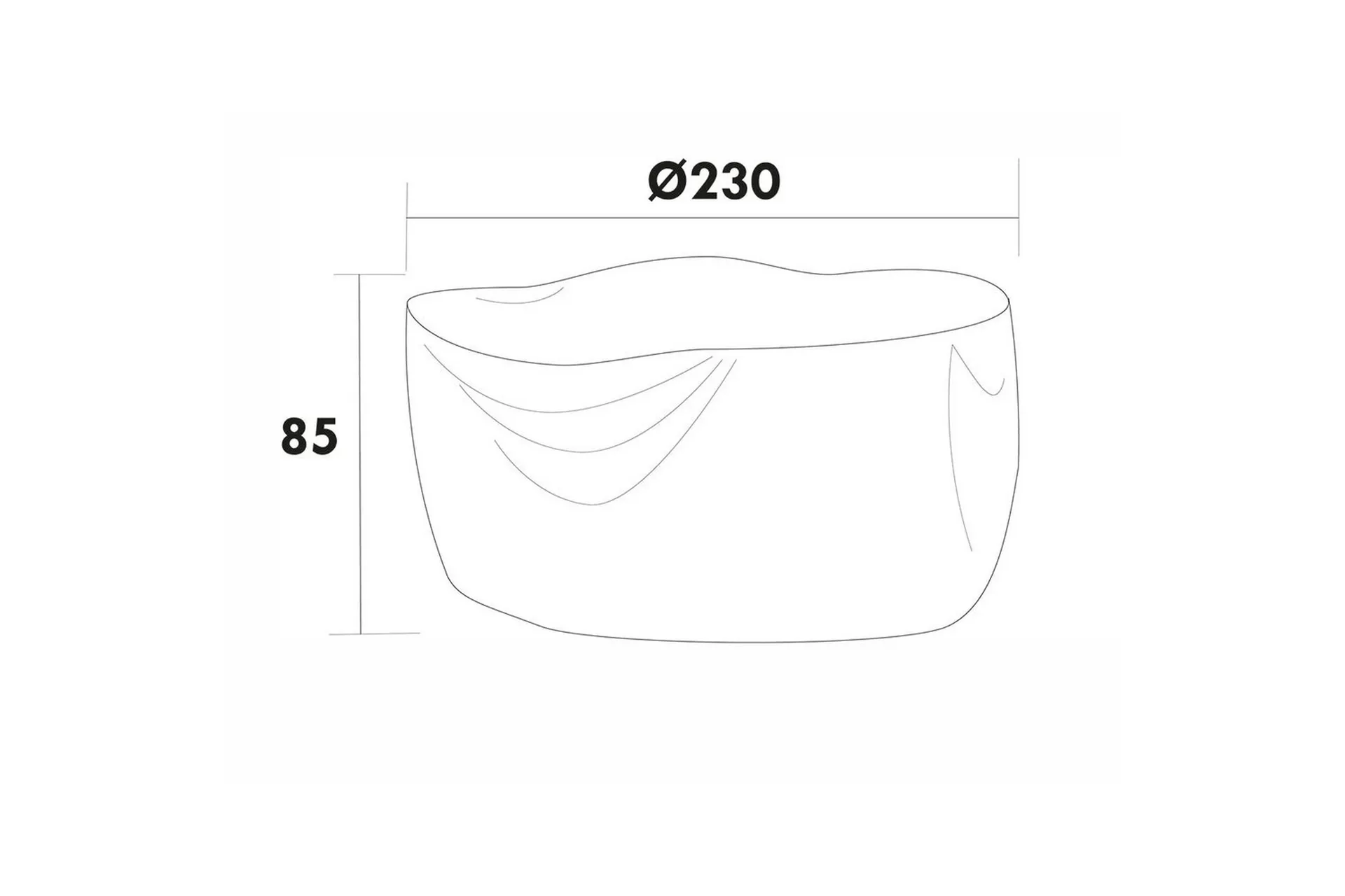 Hillerstorp Möbelskydd Rund Grupp Hillerstorp Oxhult Ringsjö Ø230 cm Grå