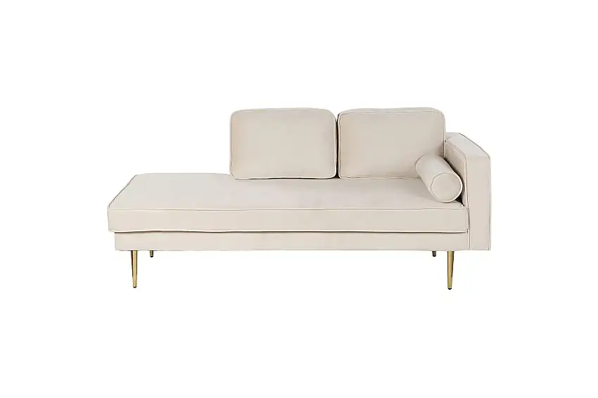 Topo Schäslong 171 cm Höger Beige/Guld