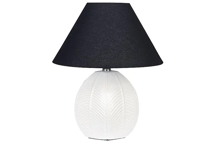 Zakel Bordslampa 42 cm E27 Gräddvit/Svart