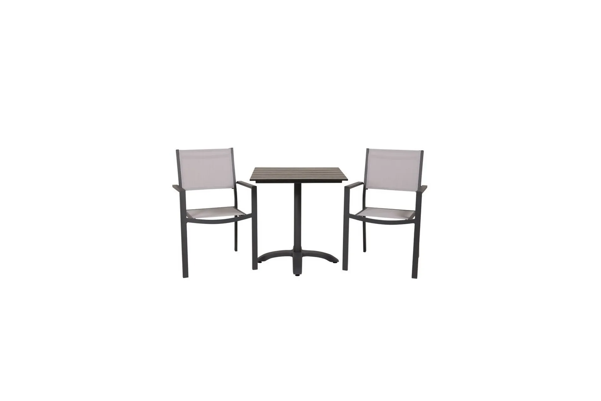Venture Home Matgrupp Colorado Cafébord 70x70 cm Svart med 2st Copacabana Stolar