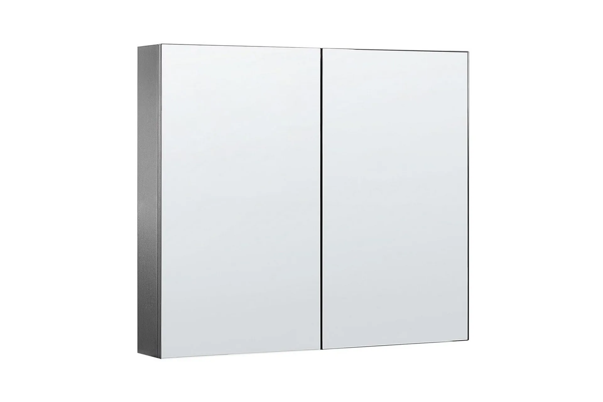 Badrumsskåp med spegel Navarra Svart, Silver, 80x14x70 cm Svart, Silver, 80x14x70 cm
