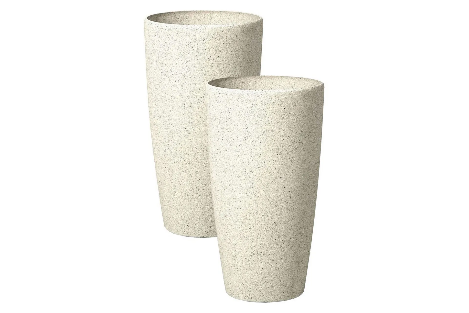 Trädgårdskruka Abdera set om 2 Beige, 23x23x42 cm