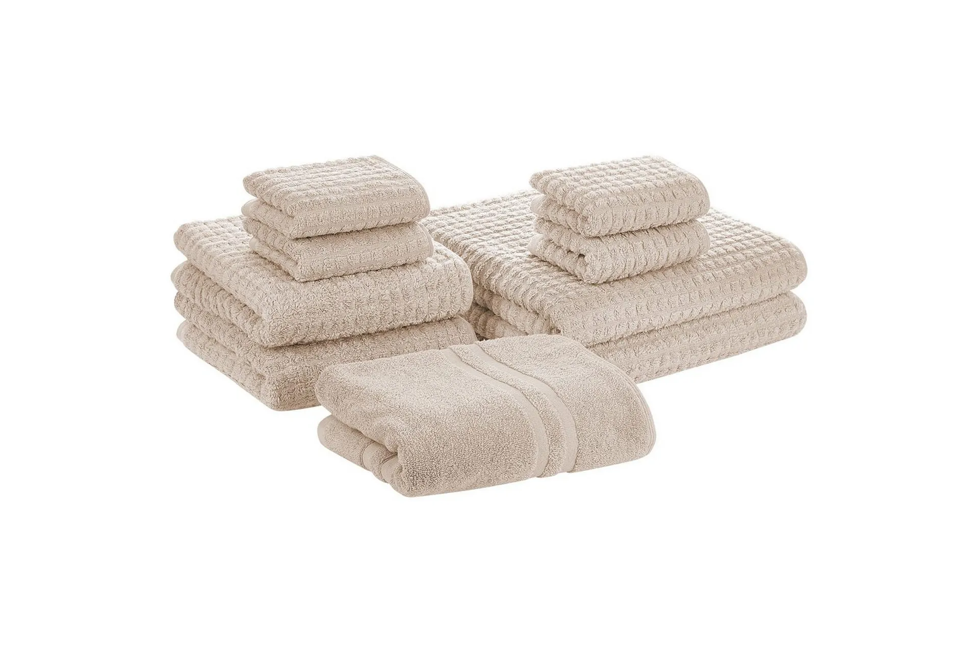 Handduk Atai set om 9 Beige Beige