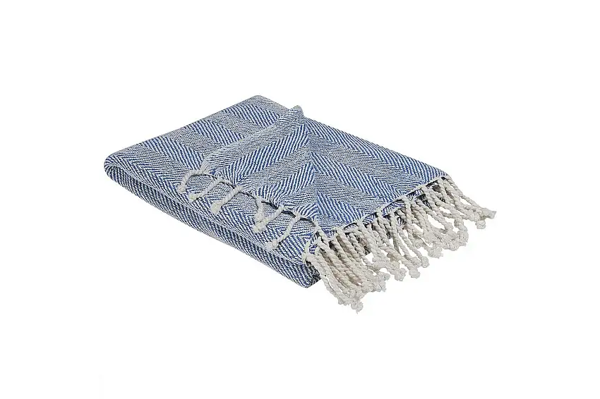 Pläd Tilmi Blå/Vit Blå/Vit