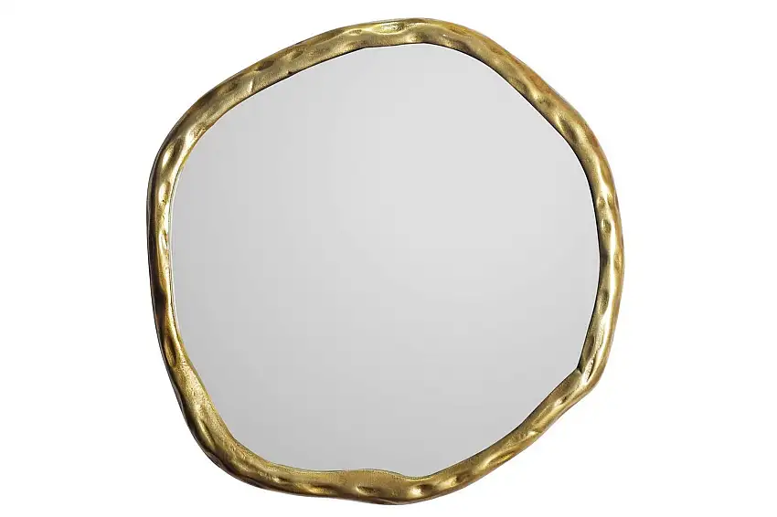 Spegel Wohnling Asymmetrisk metallram rund 60 cm
