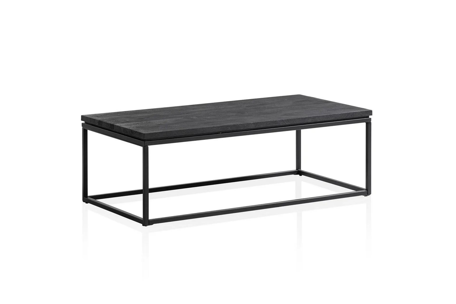 Soffbord Wohnling massivt trä, metallklassisk ram, modern stil 120x60x40 cm