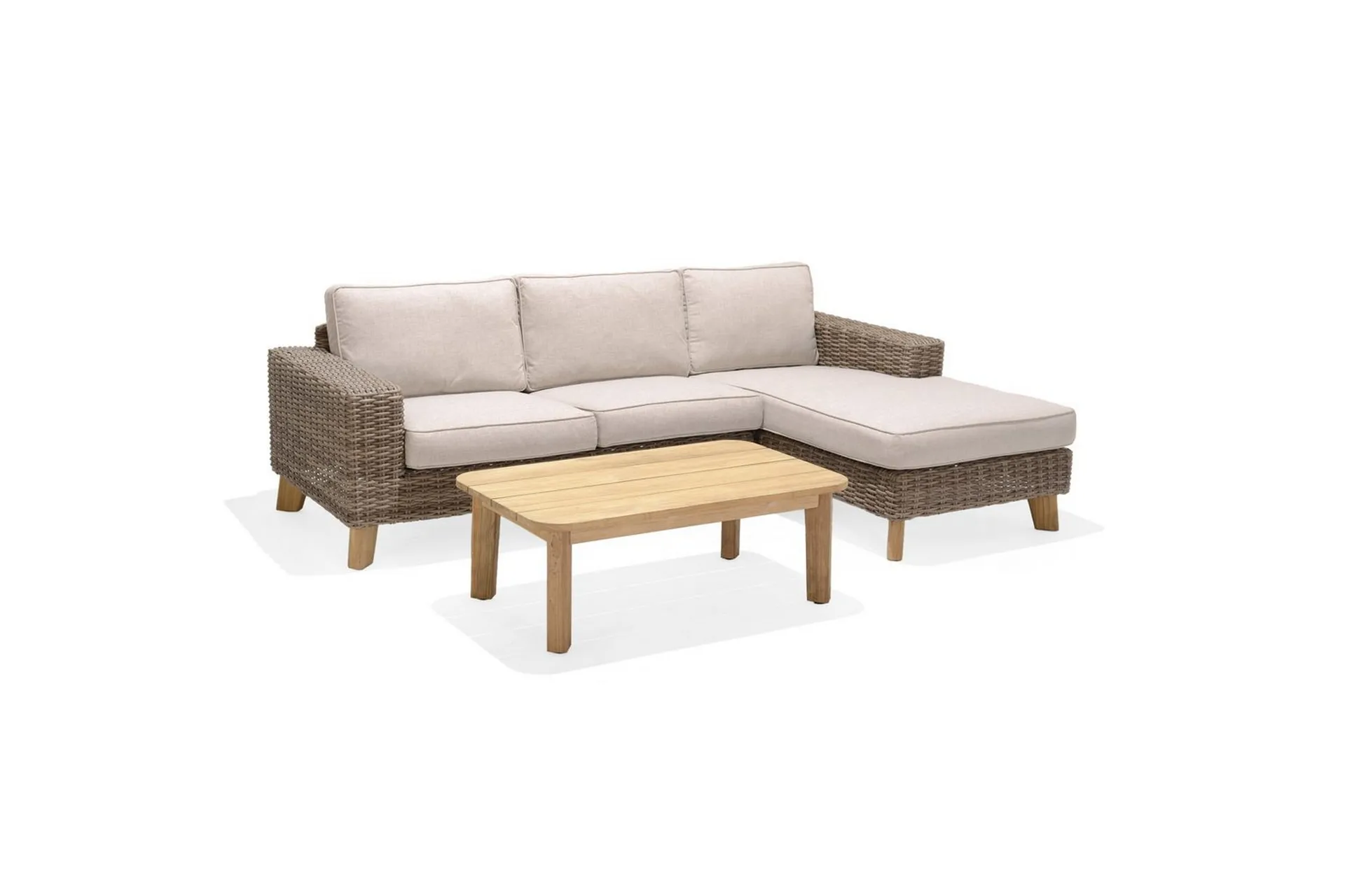 Utomhusmöbelgrupp Lifestyle Garden Bahamas 2-sits & schäslong vänster soffbord 110