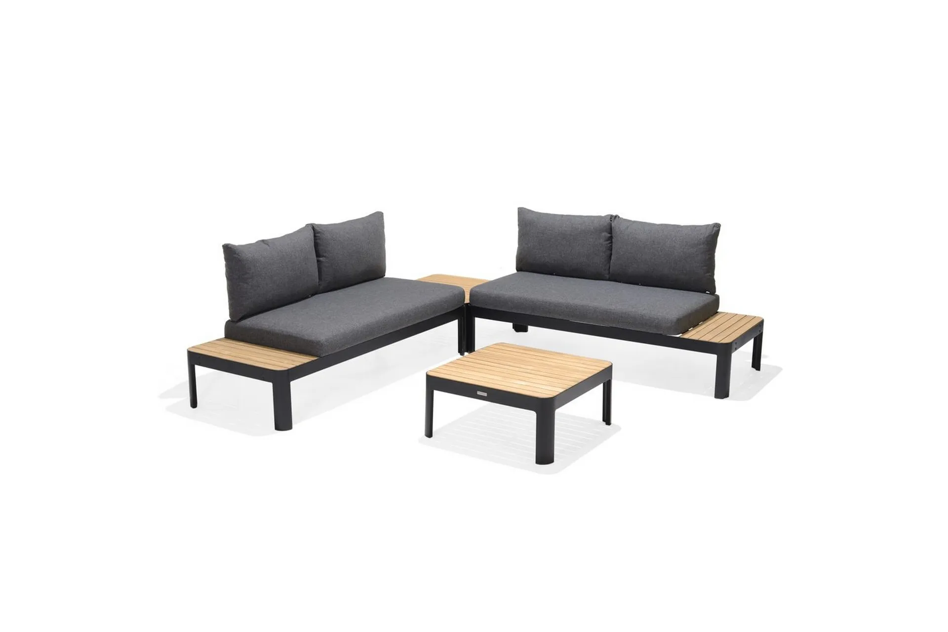 Utomhusmöbelgrupp Lifestyle Garden Portals 2x 2-sits modulsoffa & 2x soffbord