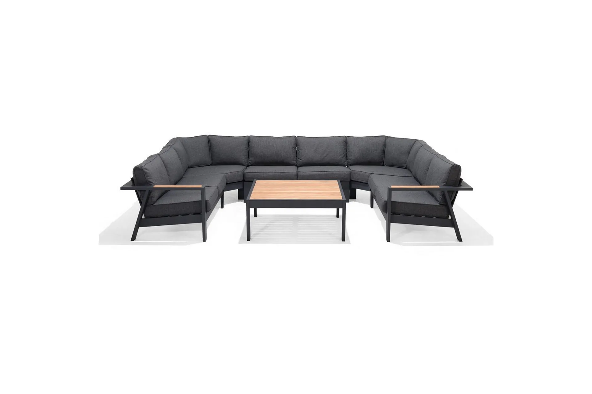 Utomhusmöbelgrupp Lifestyle Garden PALAU 2-sits höger & vänster + 2x hörnsoffa stol + 2x sidostol + soffbord 100 cm