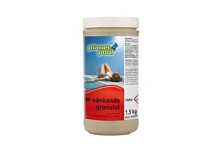 Vattenvård Planet Pool Sänker pH Granulat 1,5 kg