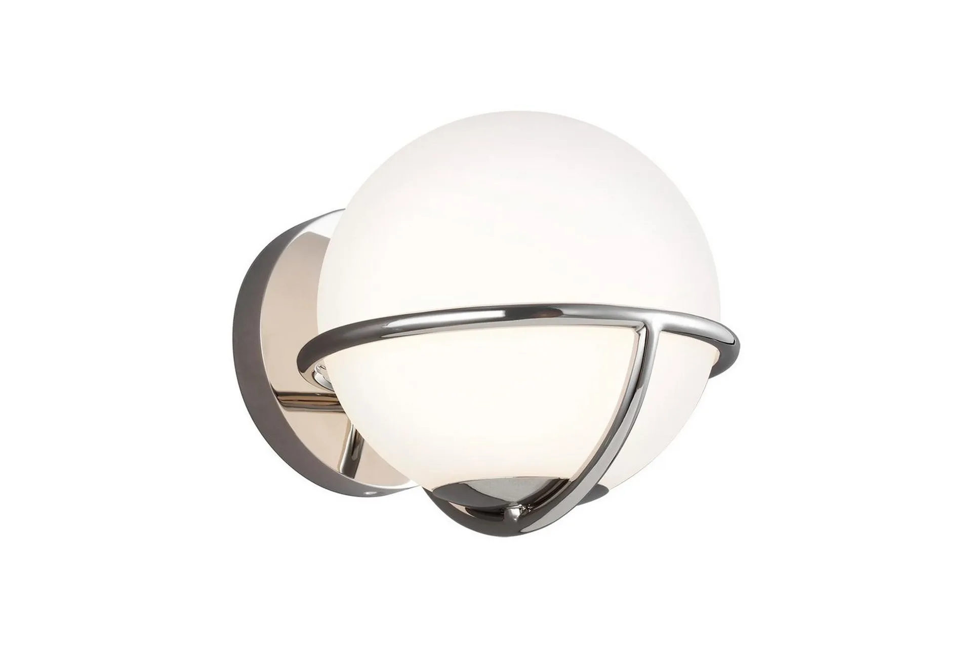 Vägglampa Feiss Apollo Polerad Nickel