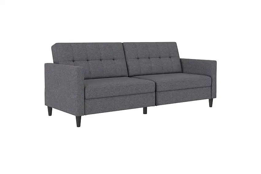 Bäddsoffa Hartford 203x83x82 cm, Grå, Linnetyg Utseende (100% Polyester