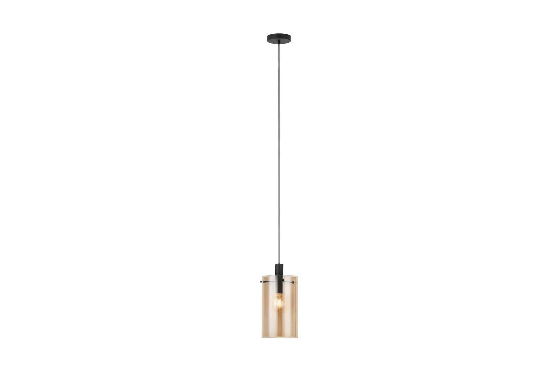 Takpendel Eglo Polverara Svart/Amber 1 Lampa