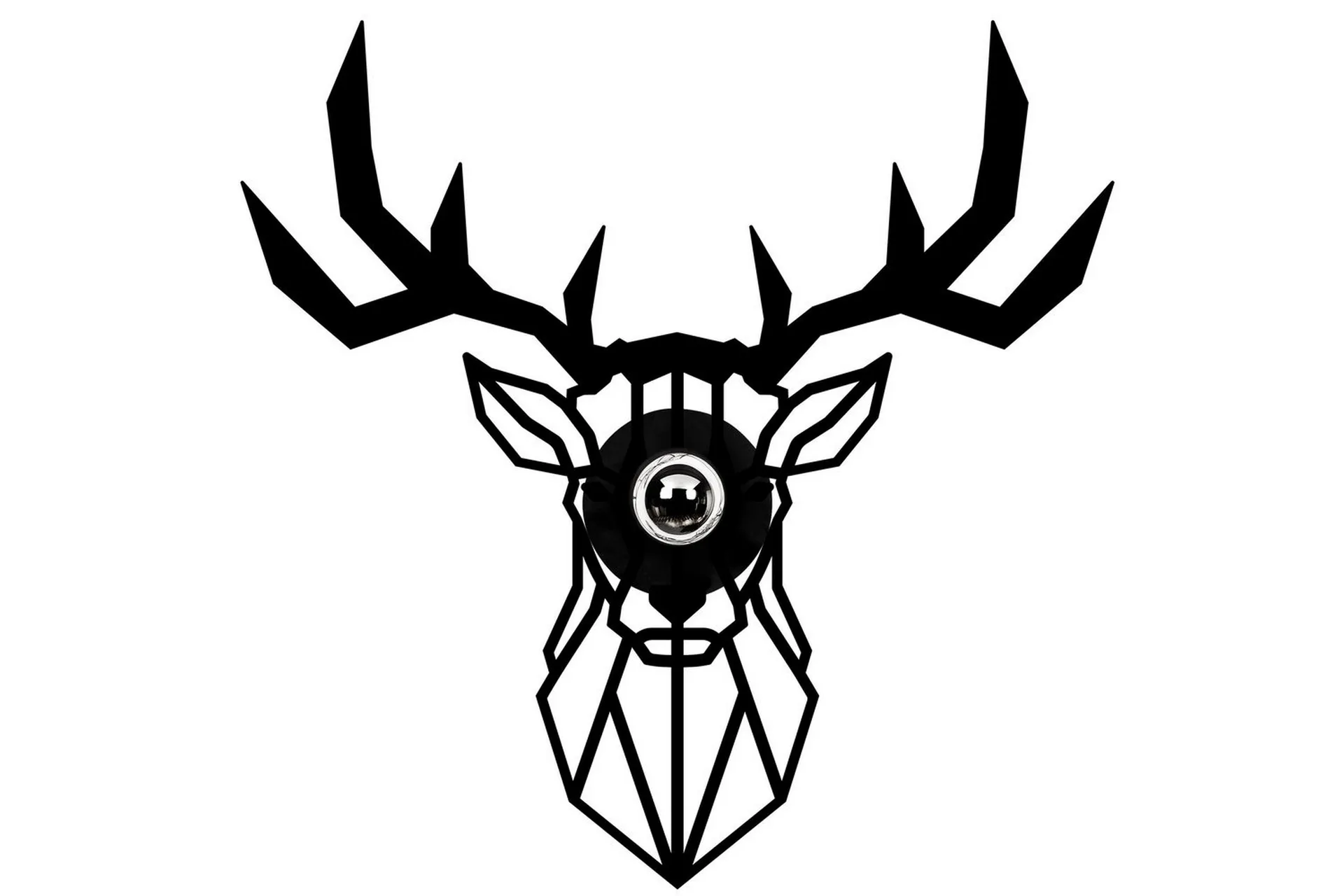 Vägglampa Brilo Deer Svart