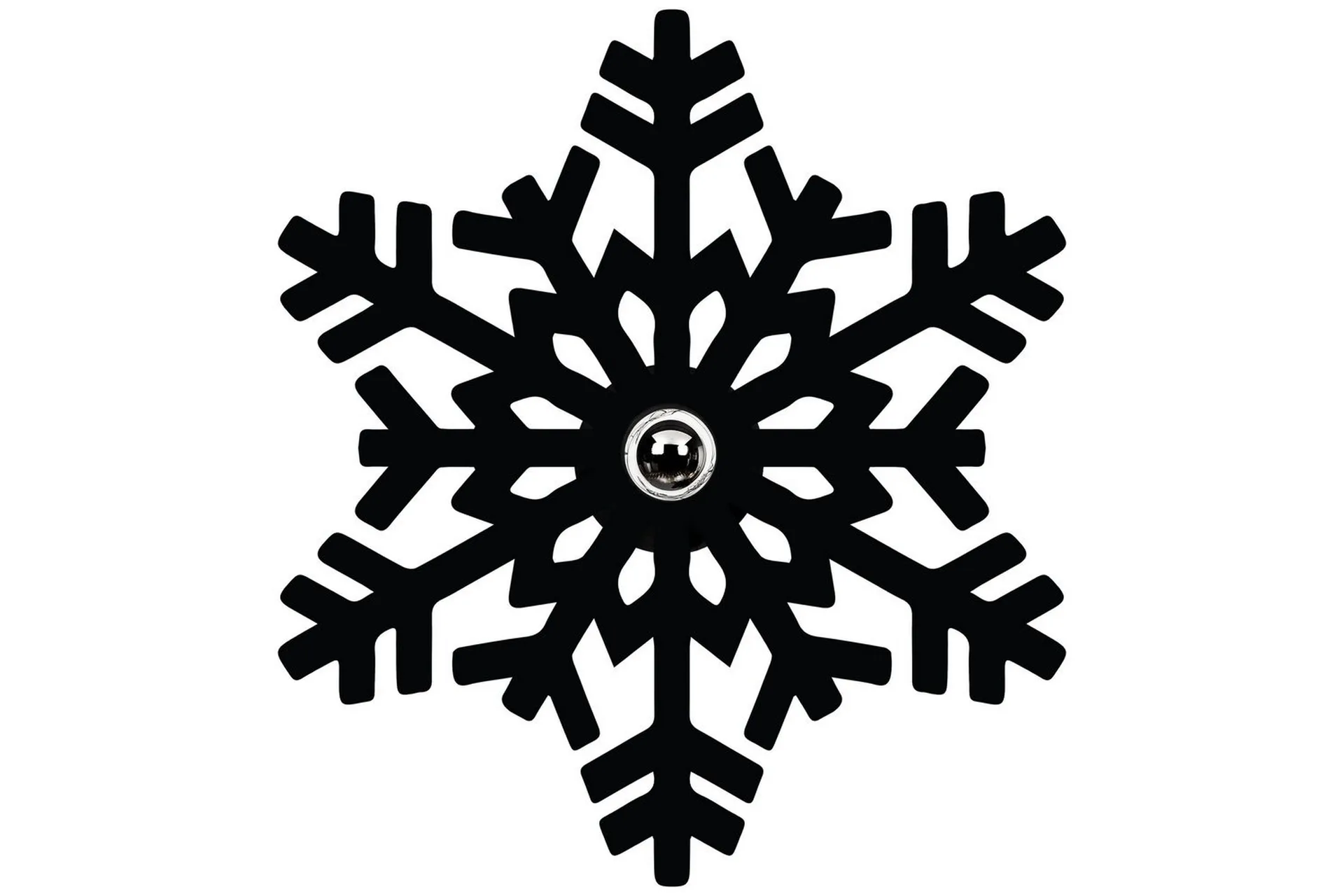 Vägglampa Brilo Snö Svart