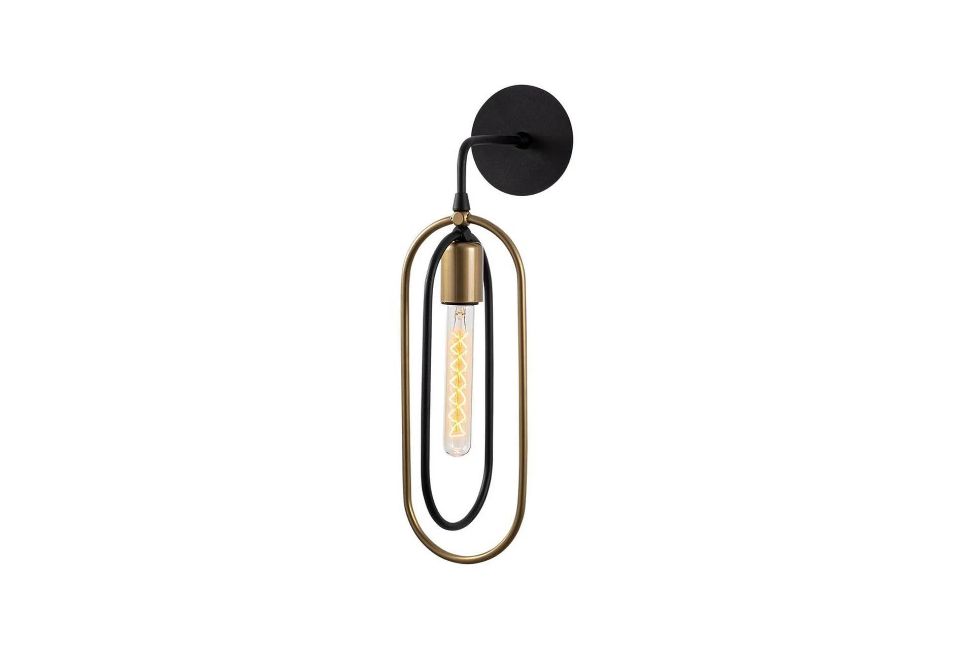 Vägglampa Pindor svart / guld