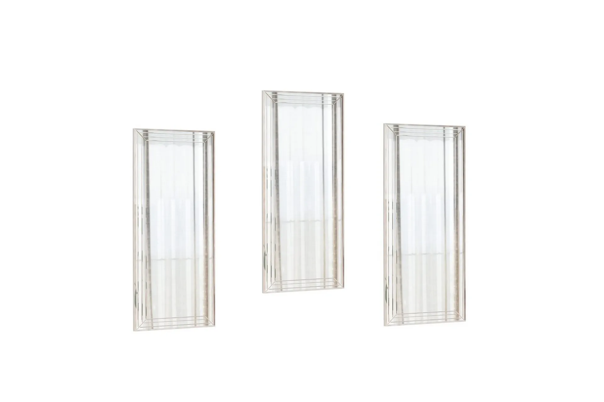 Dekorativt Spegelset (3 Delar) Heba Neom Transparent