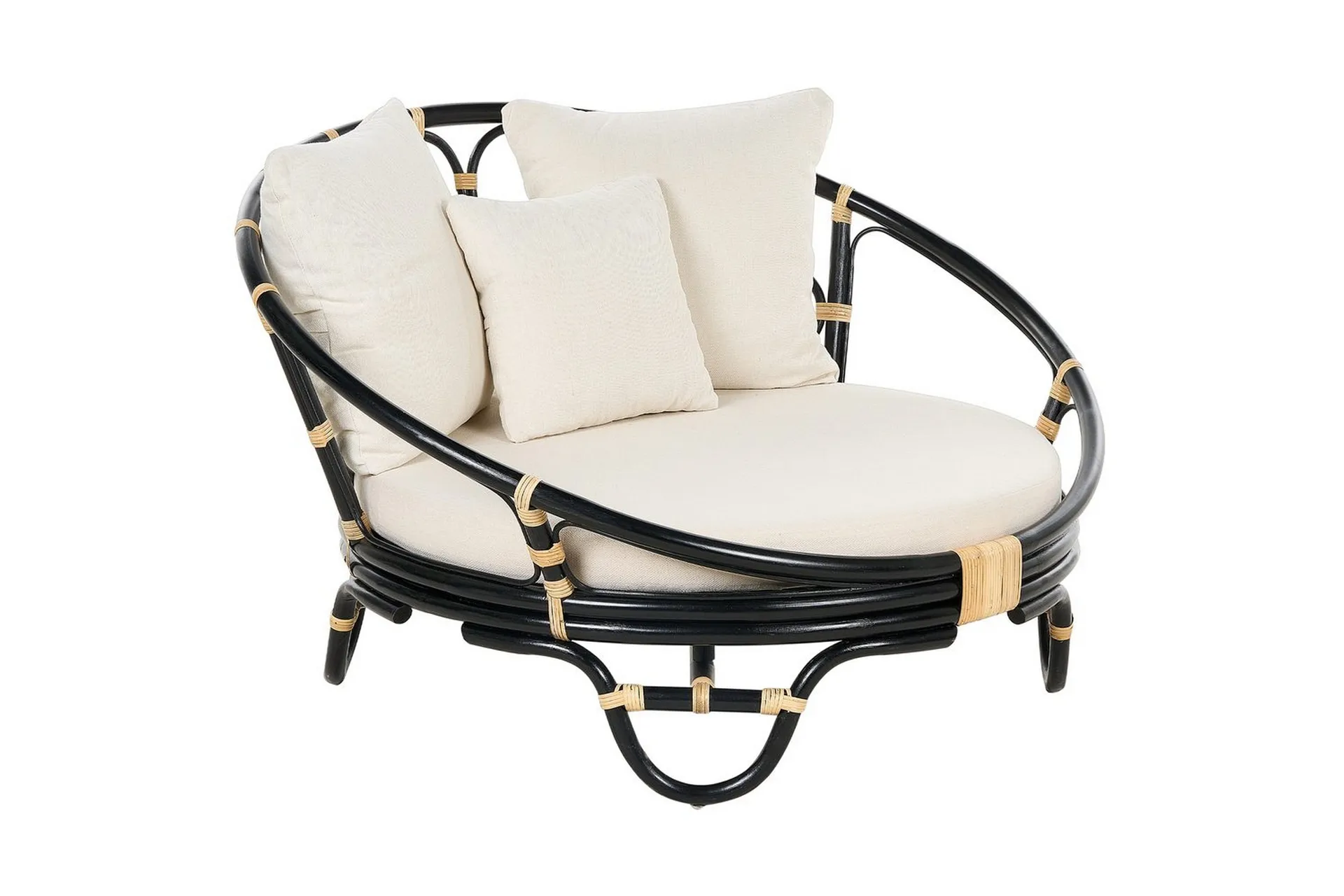 Solstol Rossano Svart, beige