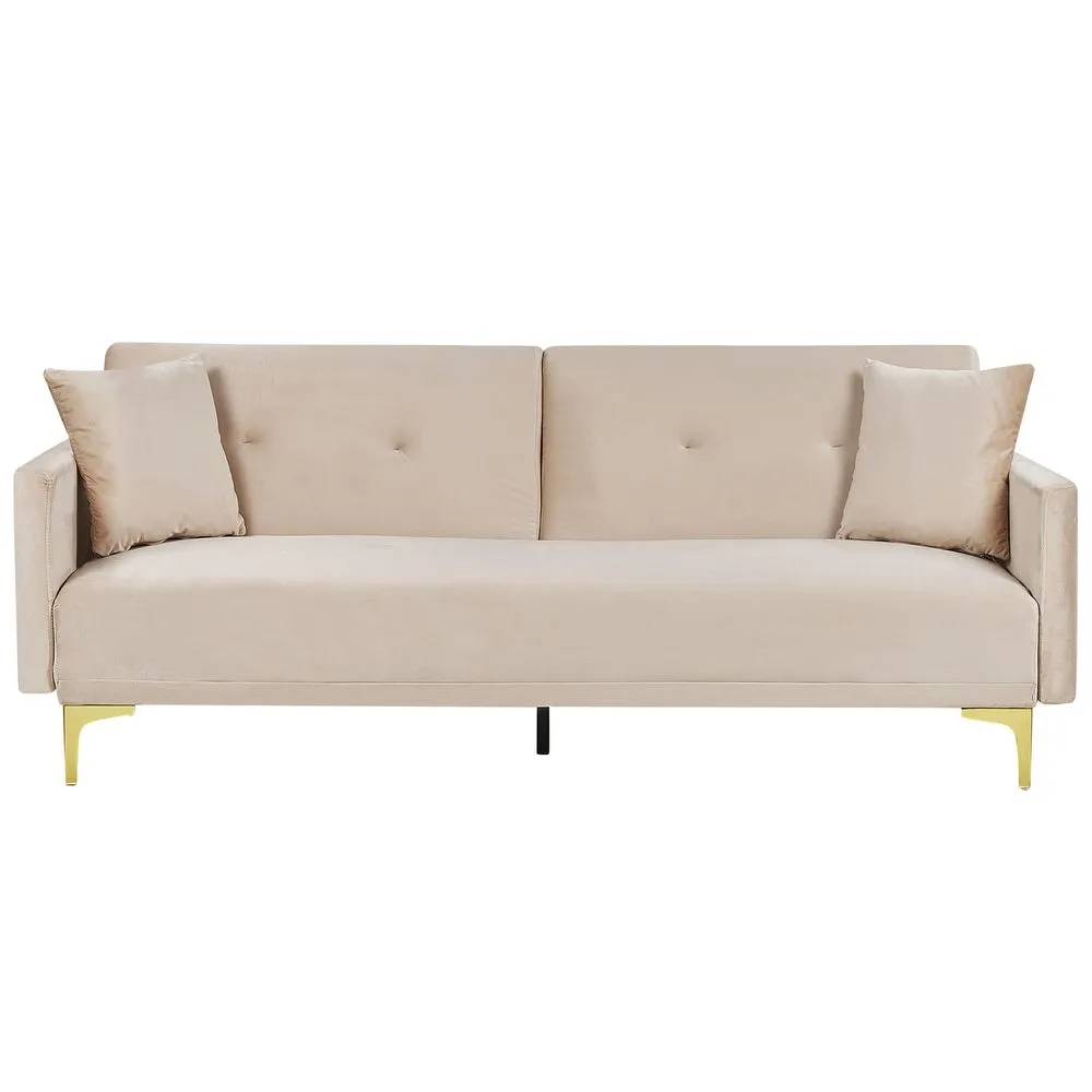 3-sits soffa Lucan Beige, guld