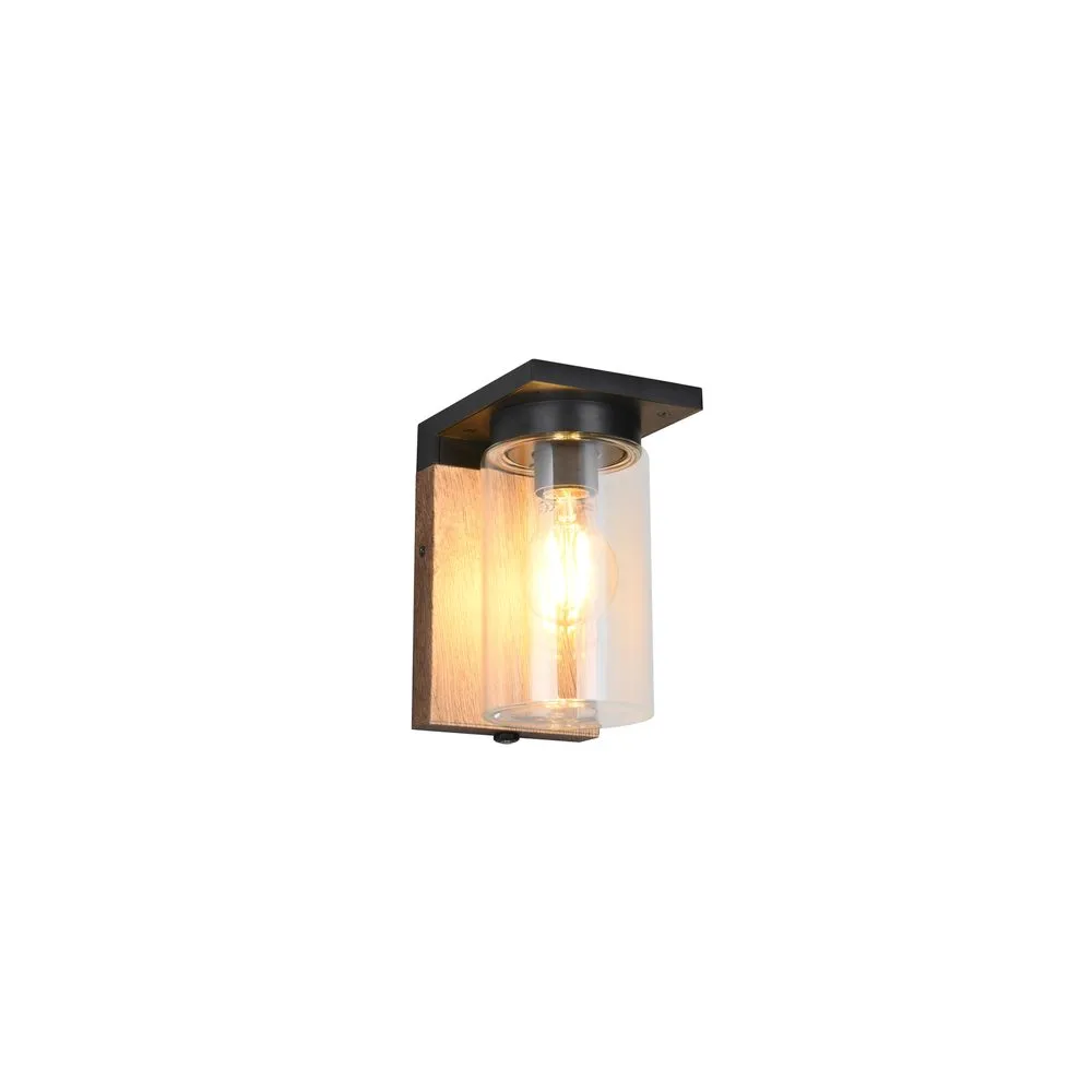 Vägglampa Ardila Trä/mattsvart