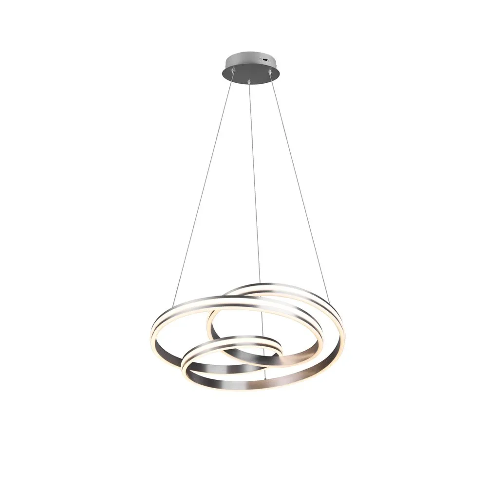 Trio Lighting Taklampa Nuria Borstad stål