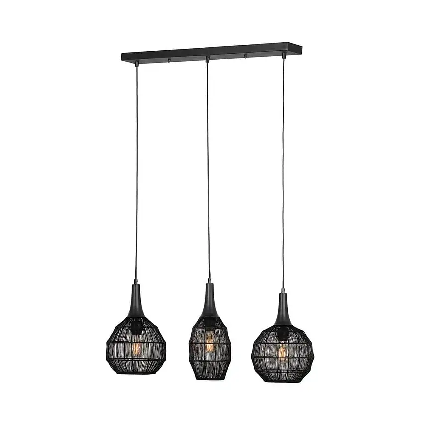 Trio Lighting Taklampa Soraya 3 lampor, Mattsvart