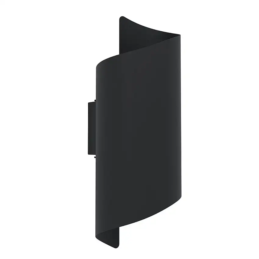 Utvändig vägglampa Montarello Svart