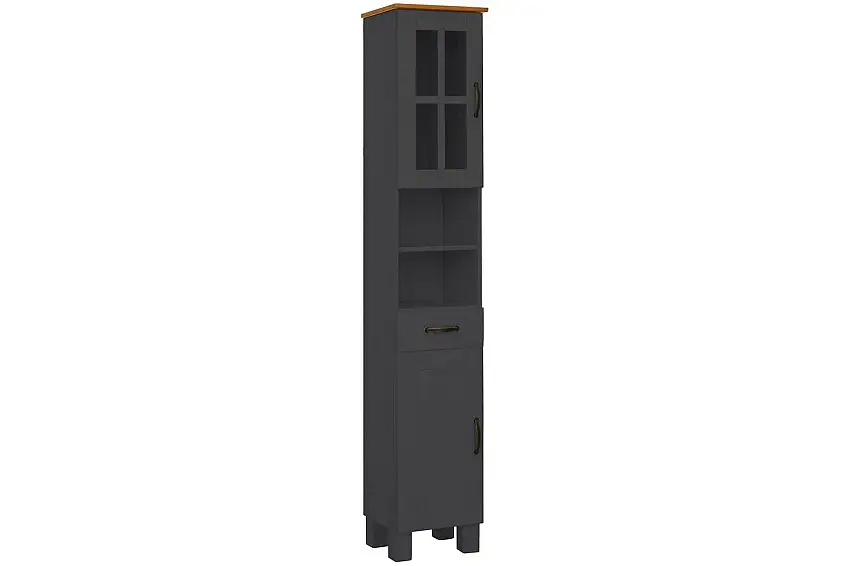 Loft24 Alby Högskåp till Badrum 180x33x30 cm Grå