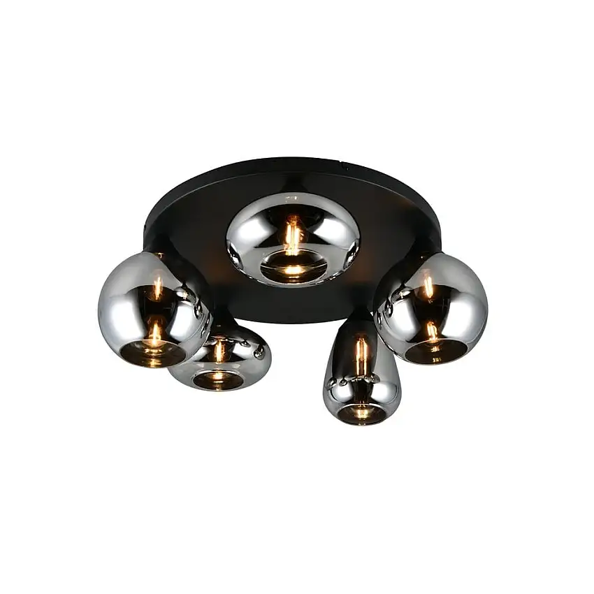 Trio Lighting Taklampa TRIO Lumina 5 lampor, Kromad