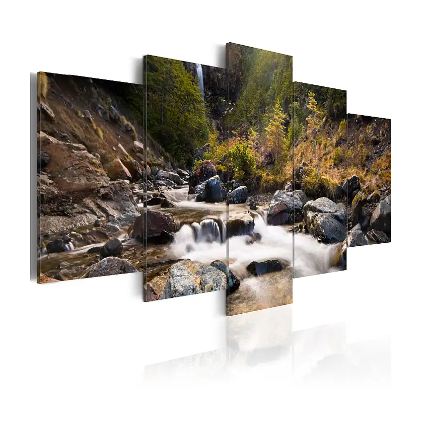 Tavla ArkiioA Waterfall In The Middle Of Wild Nature100x50 cm
