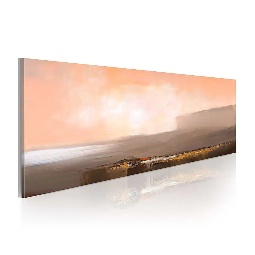 Handmålad Tavla ArkiioMellan Rosa Och Grått 100x40