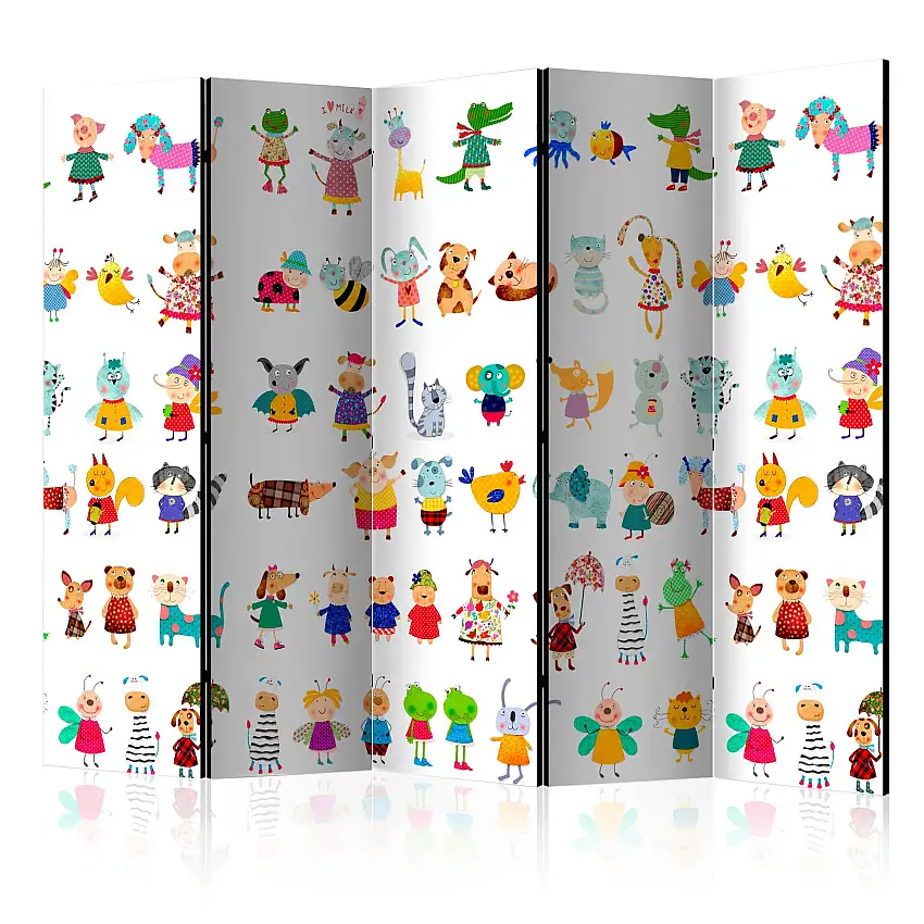 Rumsavdelare Skärmvägg ArkiioCartoon Pets II 225x172 cm