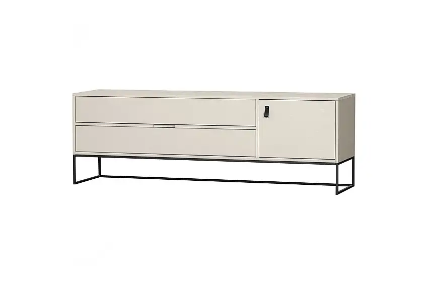 WOOOD TV-enhet Silas Damm, Borstat furu, 180 cm