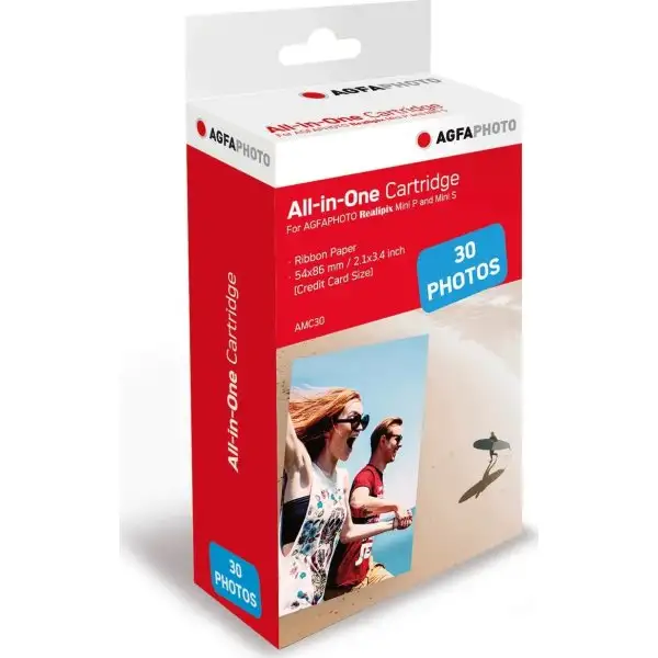 AgfaPhoto Realipix Mini P fotopapper, 30 ark